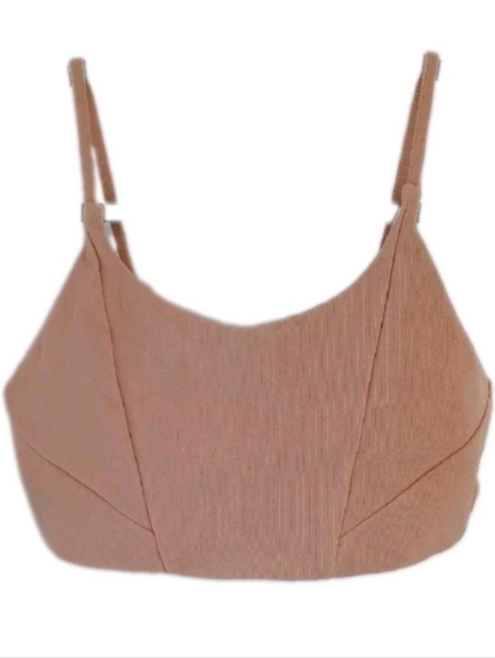 Sports Bra S/M Junior Dusty Peach Nude Wireless Adjustable Straps Lined